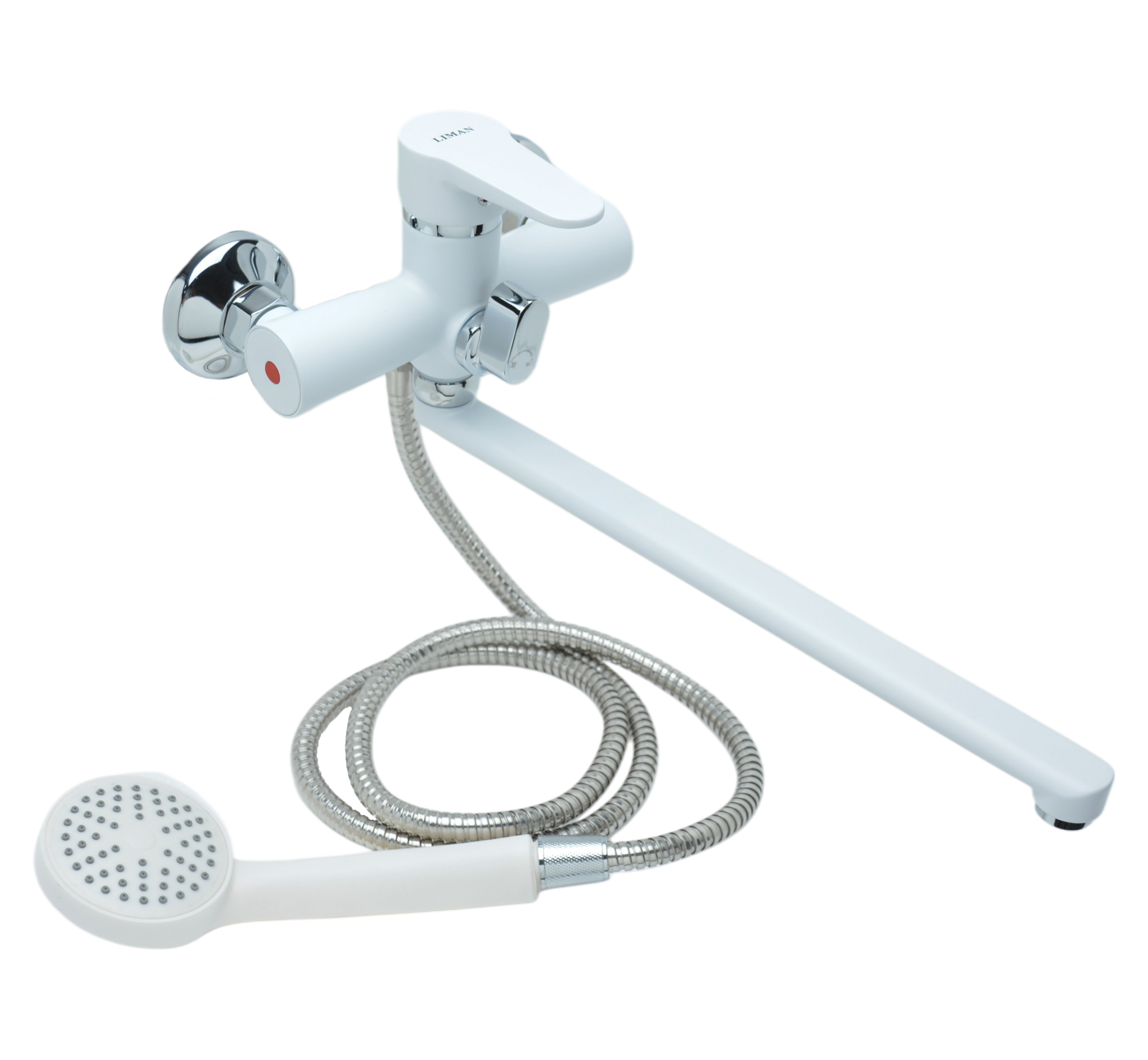 Смеситель для ванны "LIMAN" L4019W PUD7-WSL-146 WHITE (1*10)