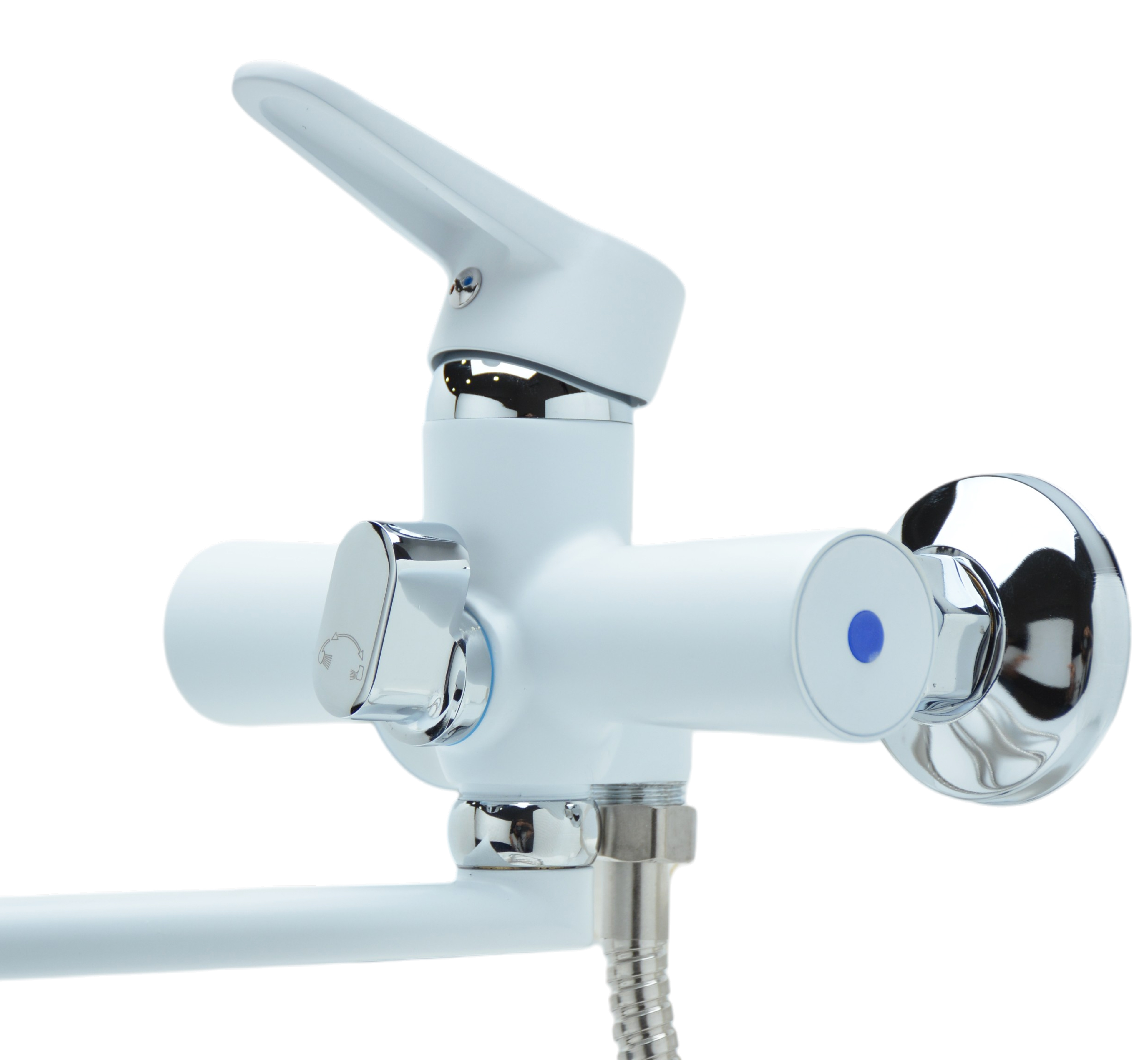 Смеситель для ванны "LIMAN" L4019W PUD7-WSL-146 WHITE (1*10)