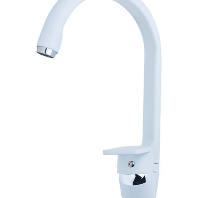 Смеситель для мойки однорычажный «LIMAN» L4101W JXE2-B046 WHITE (1*10)