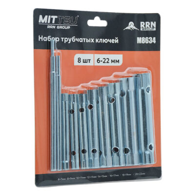 Набор трубчатых ключей 8 предметов «MITTSU» M8634 (1*8)(1*40)