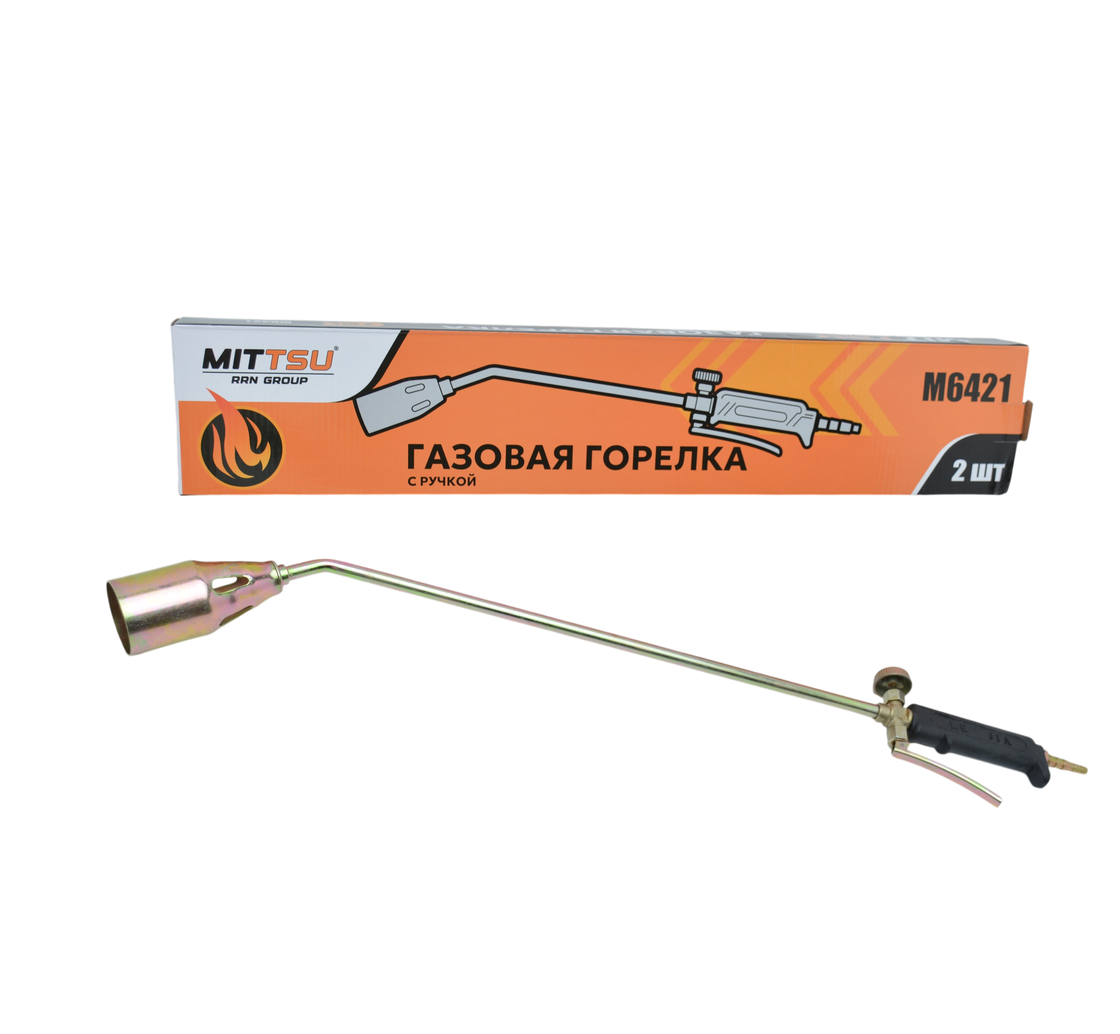 Газовая кровельная пропан горелка 70см длин. ручкой "MITTSU" М6421 (1*2)(1*36)