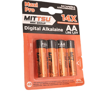 Батарейка алкалиновая АА LR6 1.5V 4шт. «MITTSU» М6150 (1*48)