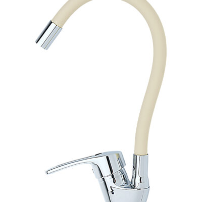 Смеситель для кухни однорычажный с гиб.излив»LIMAN» L4110BG YUB-REFLECTOR COLOR-BEIGE WSL-181 (1*10)