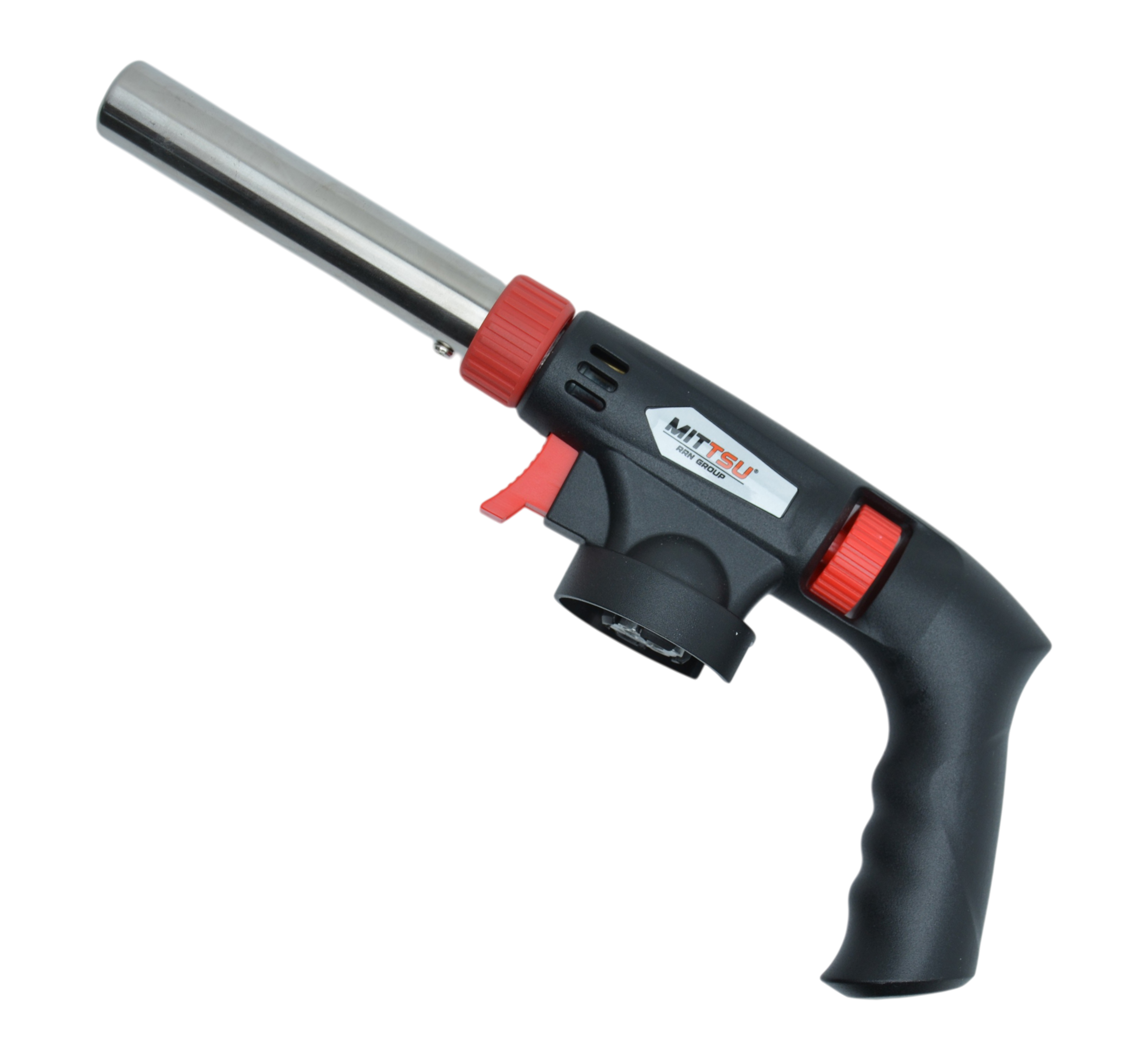 Горелка Пьезо газовая с рукояткой черн/красная "MITTSU" M6404 (1*50)