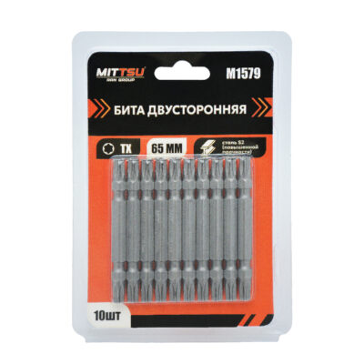 Бита 2х сторонняя Ø65мм S2 звезда «MITTSU» М1579 (1*10)(1*200)