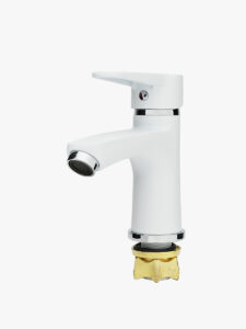 Смеситель для умывальника однорычажный "LIMAN" L4207W PUD1-WSL-146 WHITE (1*10)