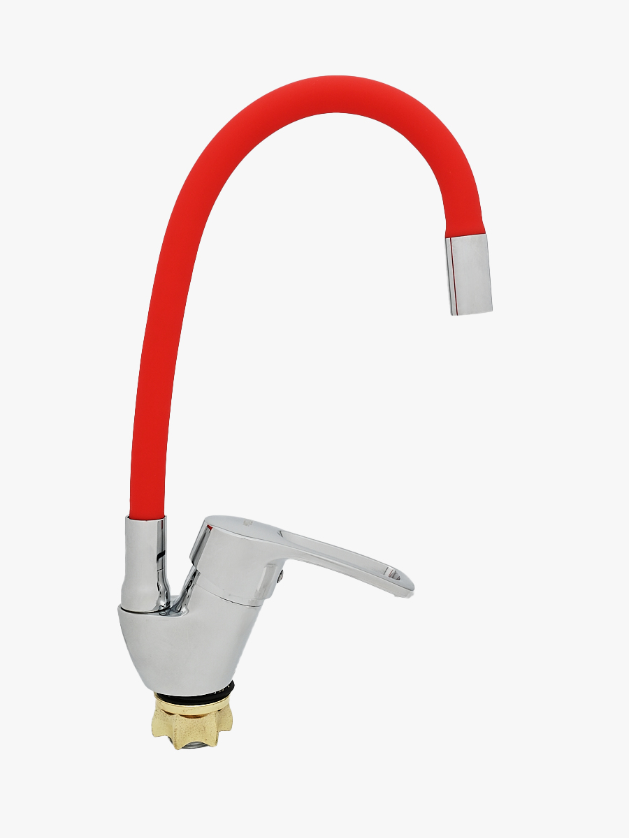 Смеситель для кухни однорычажный с гиб.изл "MITTSU" M2210R YUB-REFLECTOR COLOR-RED WSL-181 (1*10)