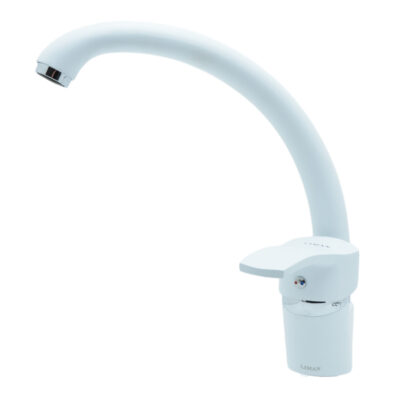 Смеситель для кухни однорычажный белый  «LIMAN» L4115W YUB WHITE WKB-279 (1*10)
