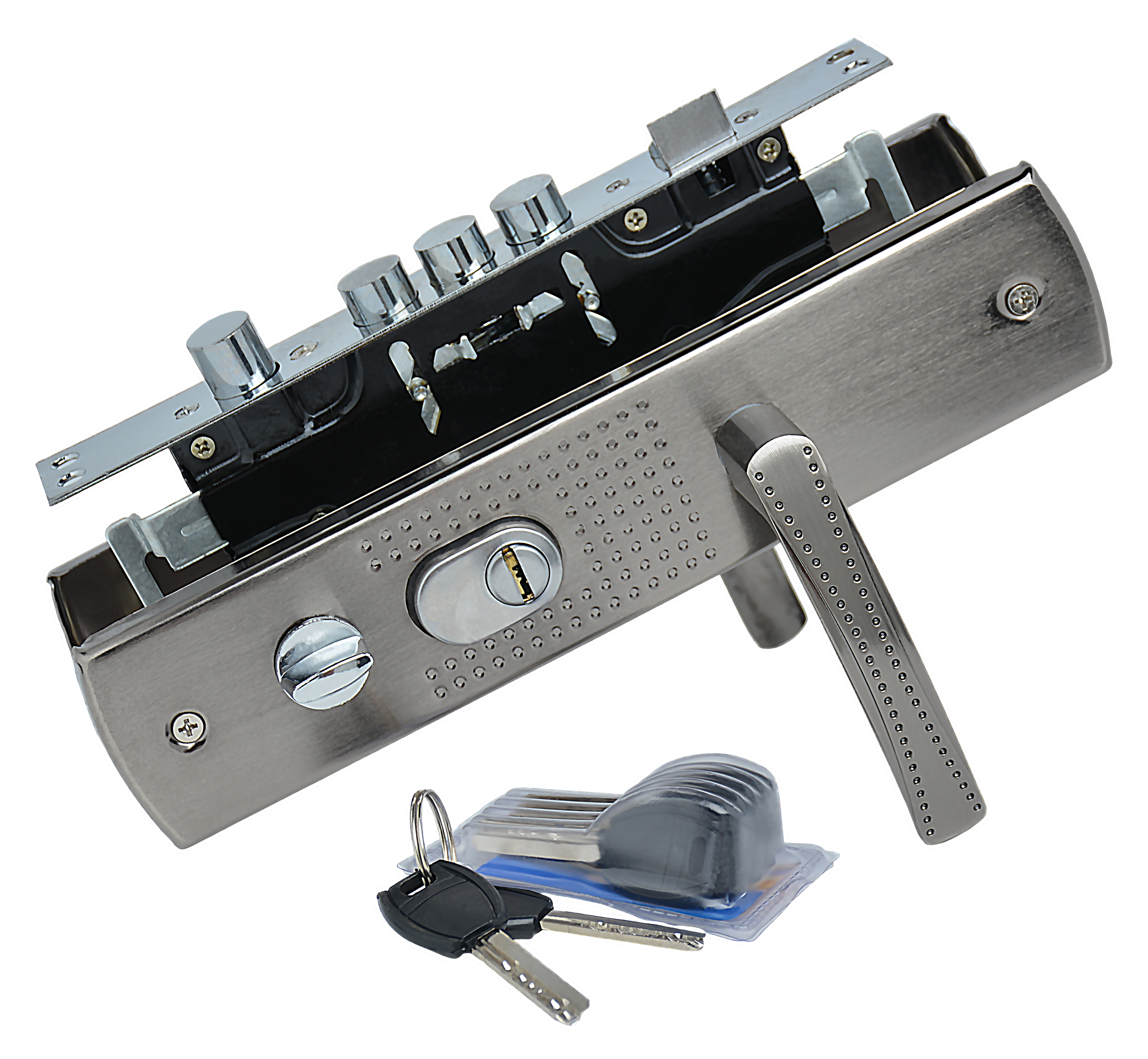 Замок на китайскую дверь левая с круглым ригелем "MITTSU" M1645-L (1*20)