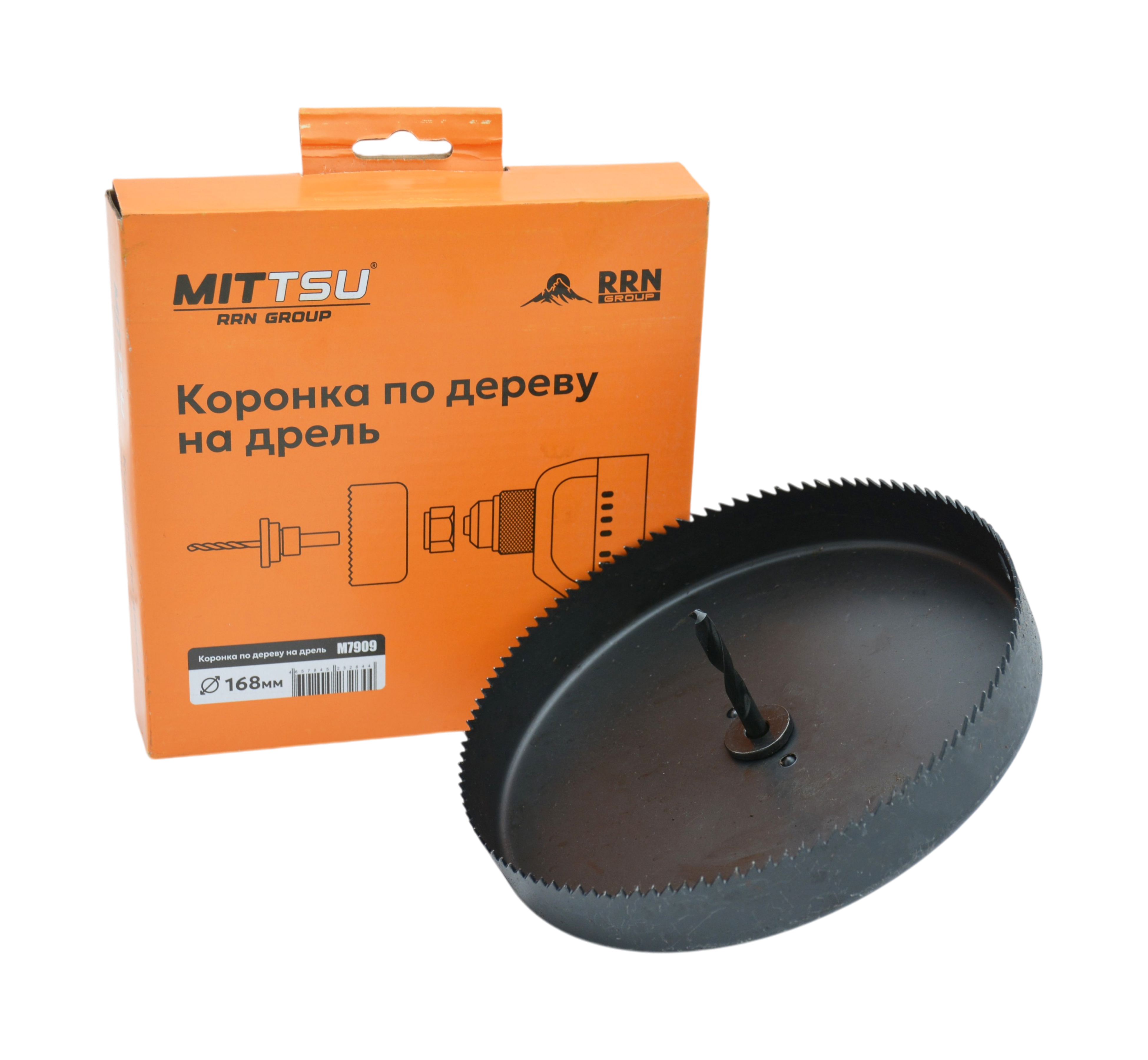 Коронка по дереву на дрель Ø168 "MITTSU" M7909 (1*50)
