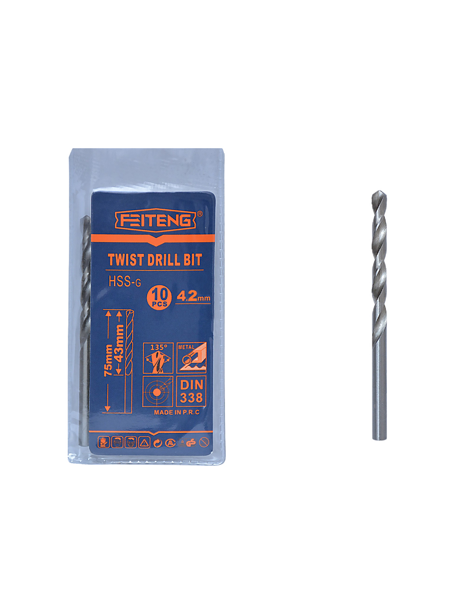 Сверло по металлу "FEITENG" 4.2мм VK2179 (1*10)(1*2000)