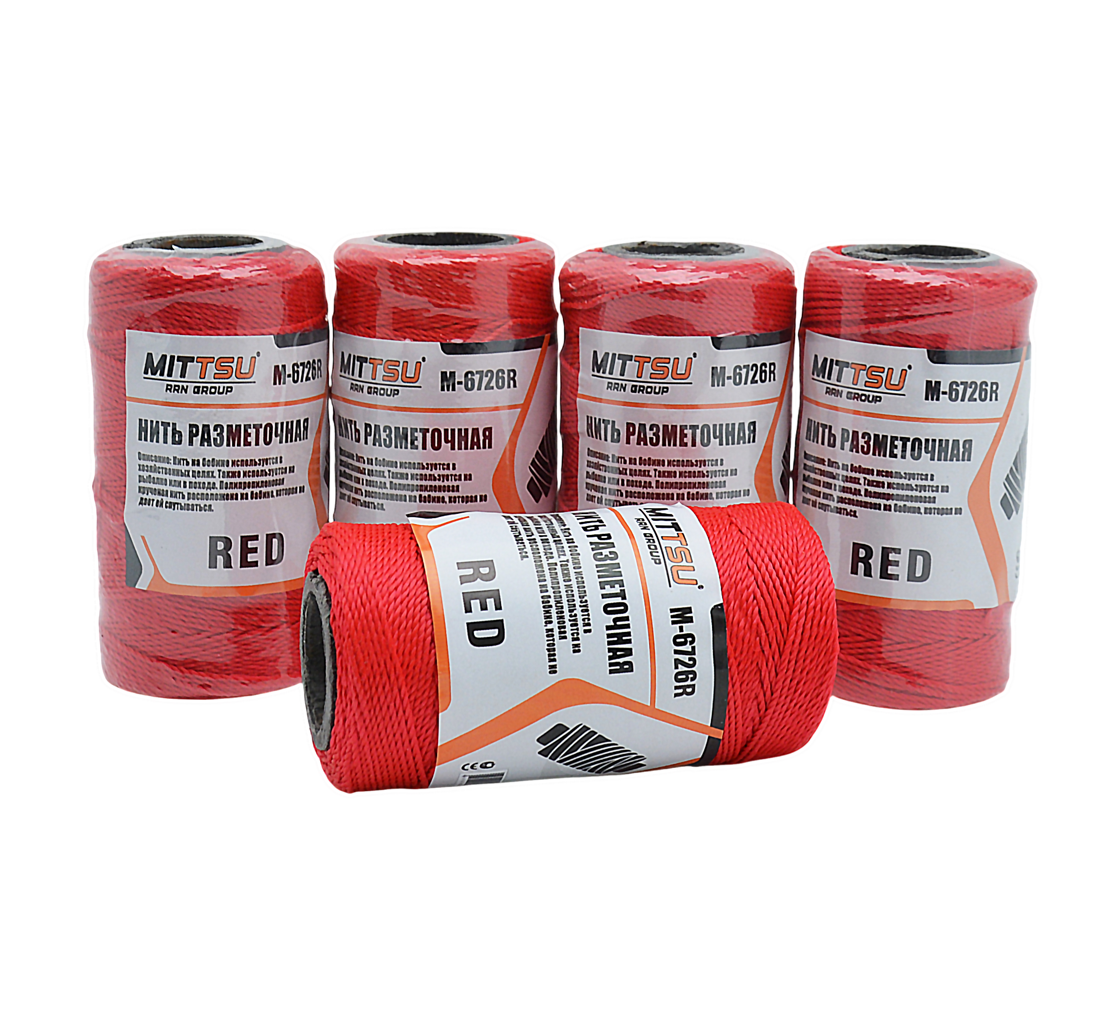 Нитки строительные красные 150гр. "MITTSU" M6726R (1*5)(1*120)