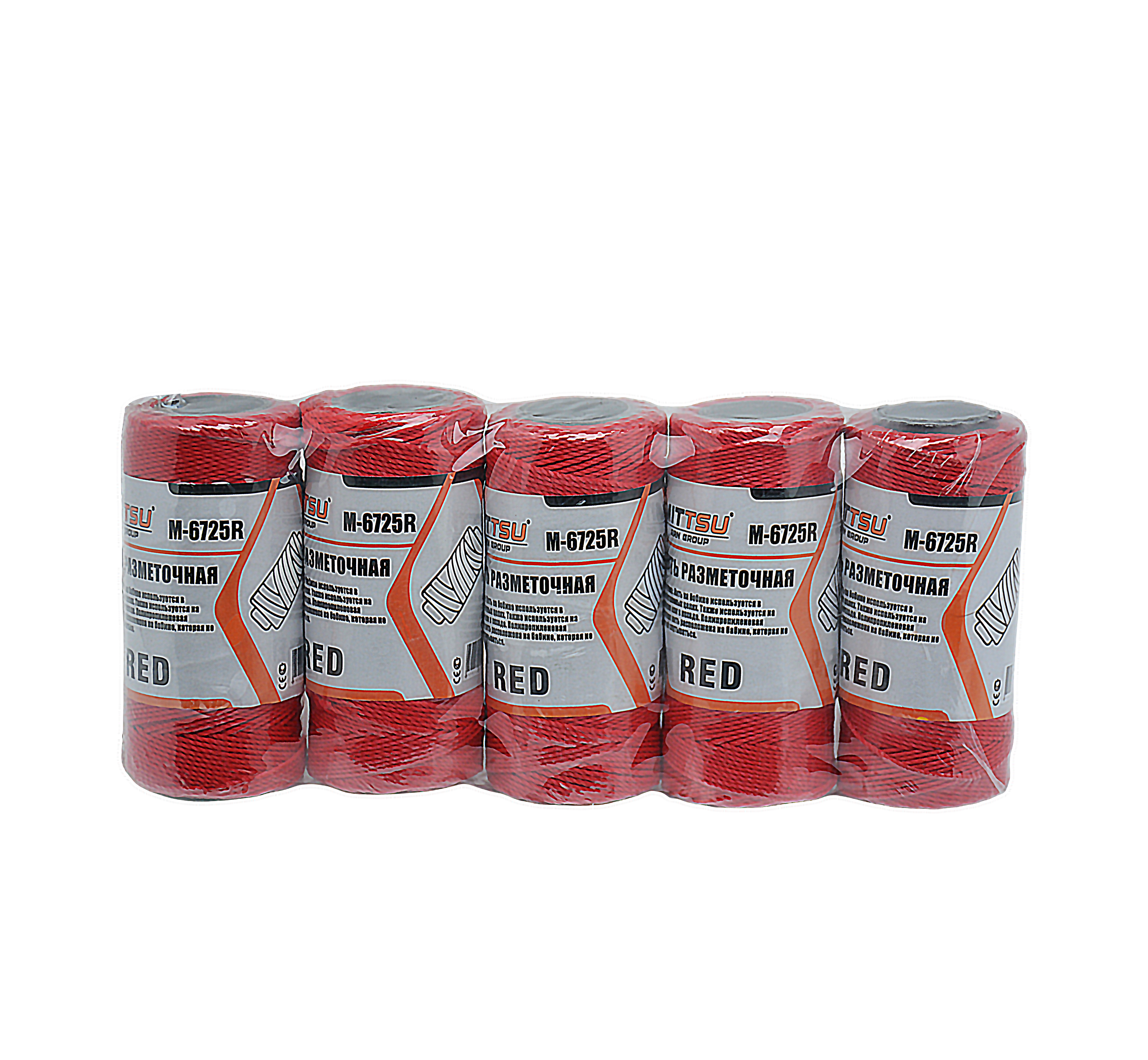 Нитки строительные красные 100гр. "MITTSU" M6725R (1*5)(1*240)