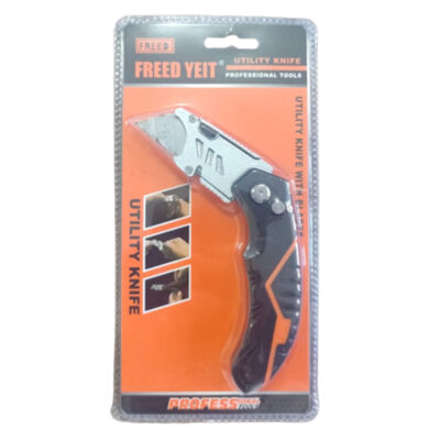 Нож канцелярский складной черный «FREED» FD8310 (1*12)(1*120)