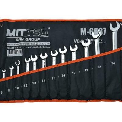 Набор ключей трещоточных не поворот 12пр. «MITTSU» М6887 (1*10)