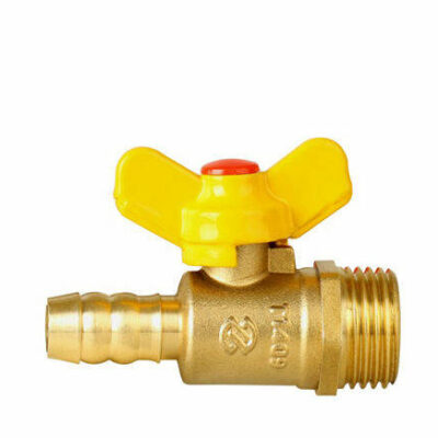 Кран-штуцер Ø15Н*9мм желтая ручка «MITTSU» M4790 (1*30)(1*300)