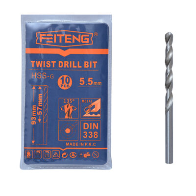 Сверло по металлу «FEITENG» 5.5мм VK2184 (1*10)(1*2000)