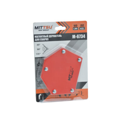 Магнитный держатель для сварки 22кг «MITTSU» M6734 (1*6)(1*48)