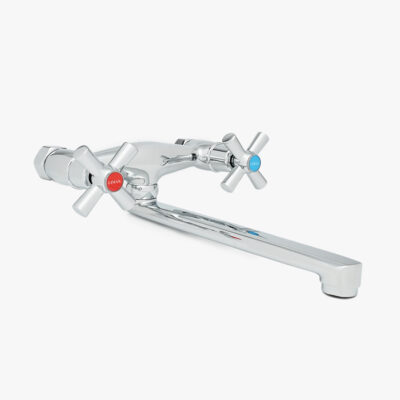 Смеситель от стены двухвентельный длинный излив «LIMAN» L4031 TMK-WSL-722 (1*20)