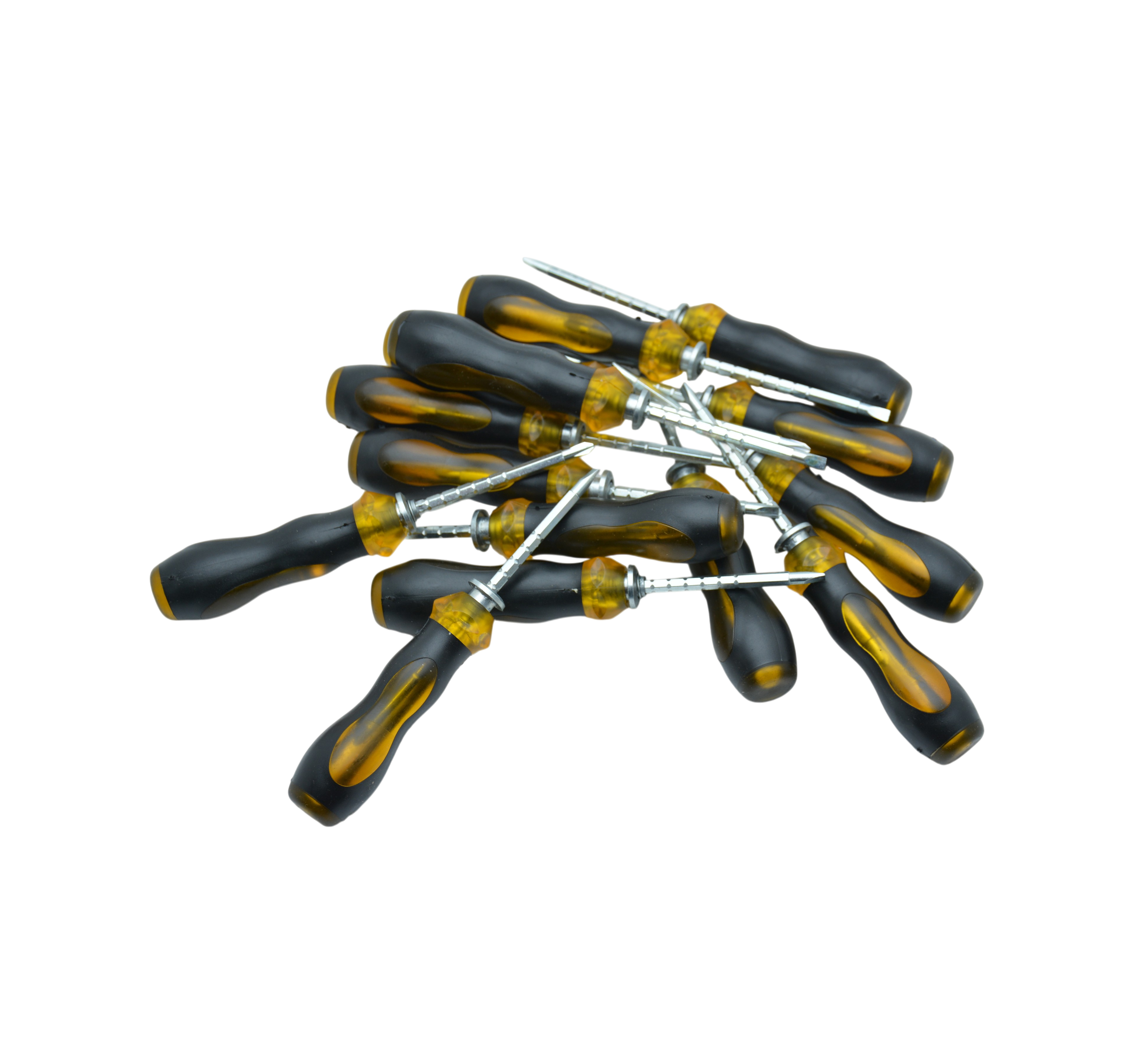 Отвертка 2-х сторонняя с фиксатором маленькая черн/жел. "MITTSU" M8398 (1*40)(1*720)