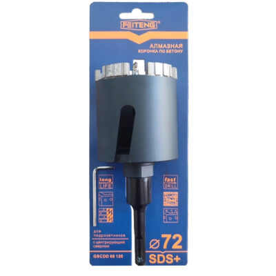 Коронка алмазная по бетону 72мм «MITTSU» M7926 (1*5)(1*25)