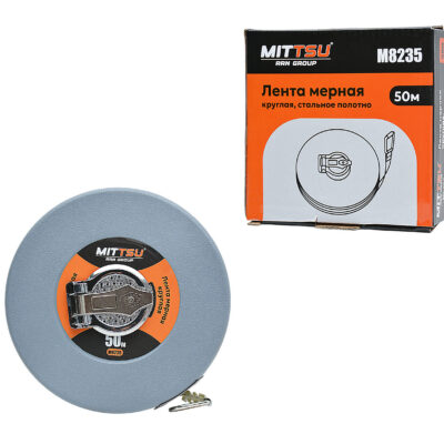 Лента мерная круглая стальное полотно 50 м. «MITTSU» М8235 (1*60)