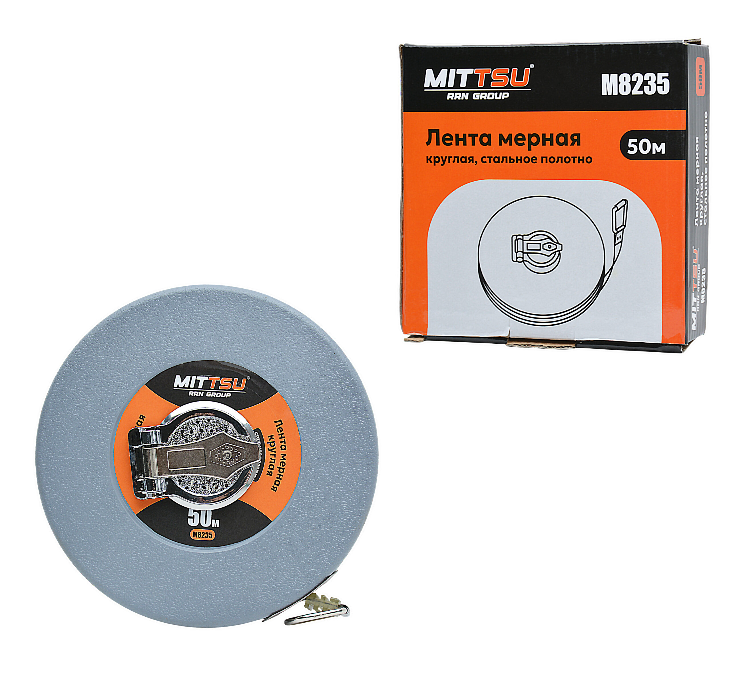 Лента мерная круглая стальное полотно 50 м. "MITTSU" М8235 (1*60)