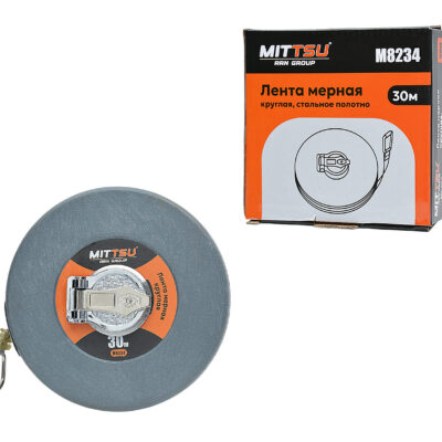 Лента мерная круглая стальное полотно 30 м. «MITTSU» М8234 (1*60)