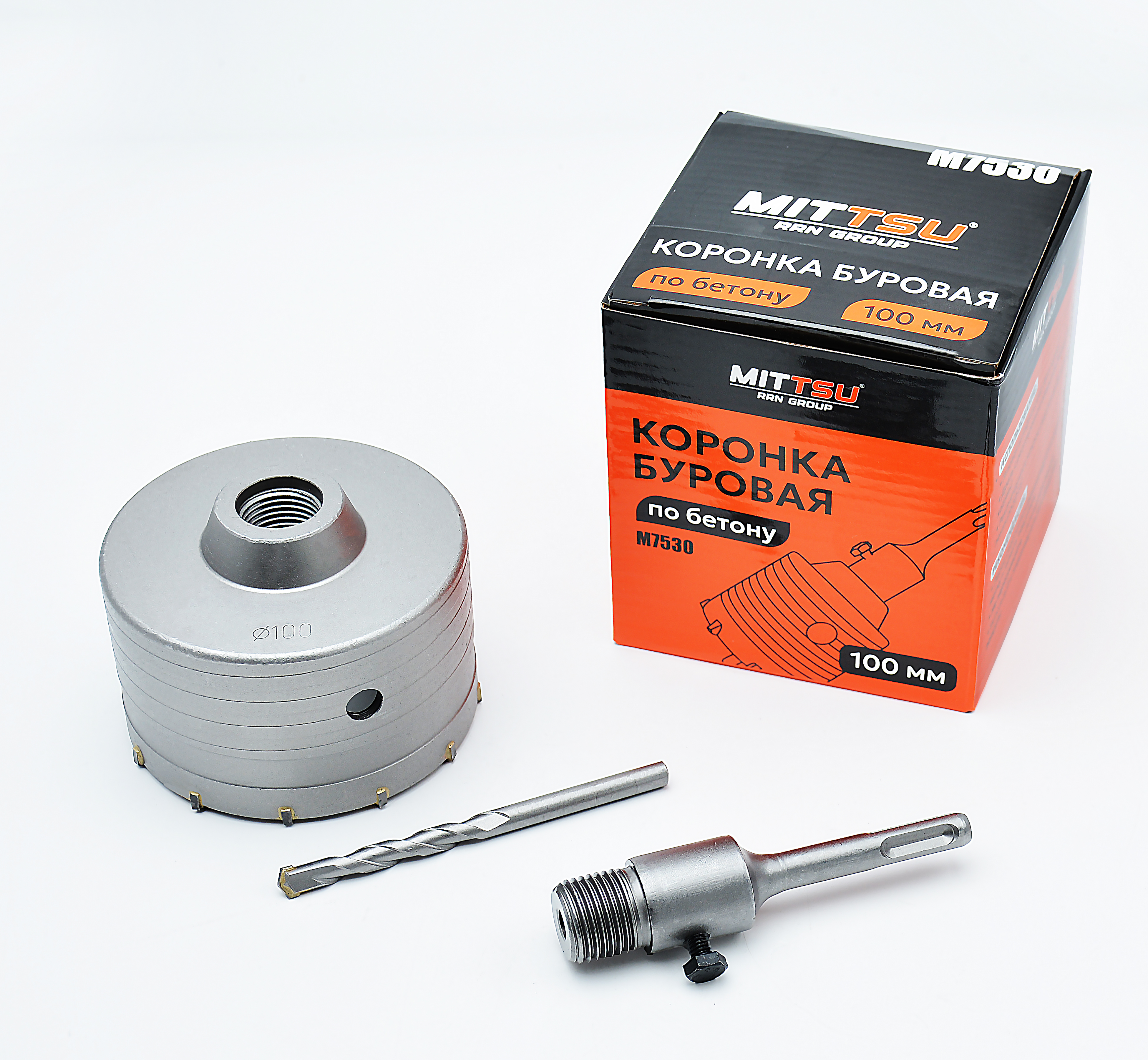 Коронка буровая по бетону 100мм "MITTSU" М7530 (1*20)