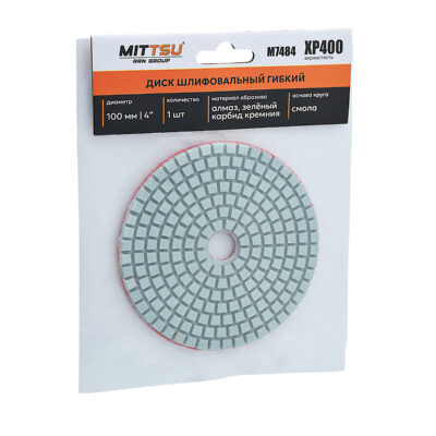 Диск шлифовальный гибкий 4 ХP 400 «MITTSU» М7484 (1*10)(1*200)