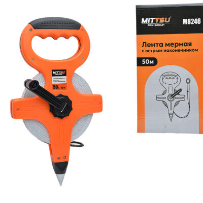 Лента мерная с острым наконечником 50 м «MITTSU» M8246 (1*24)