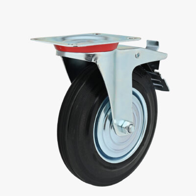 Колесо для тележки поворотное с тормозом 8*200 «MITTSU» М8450 (1*8)