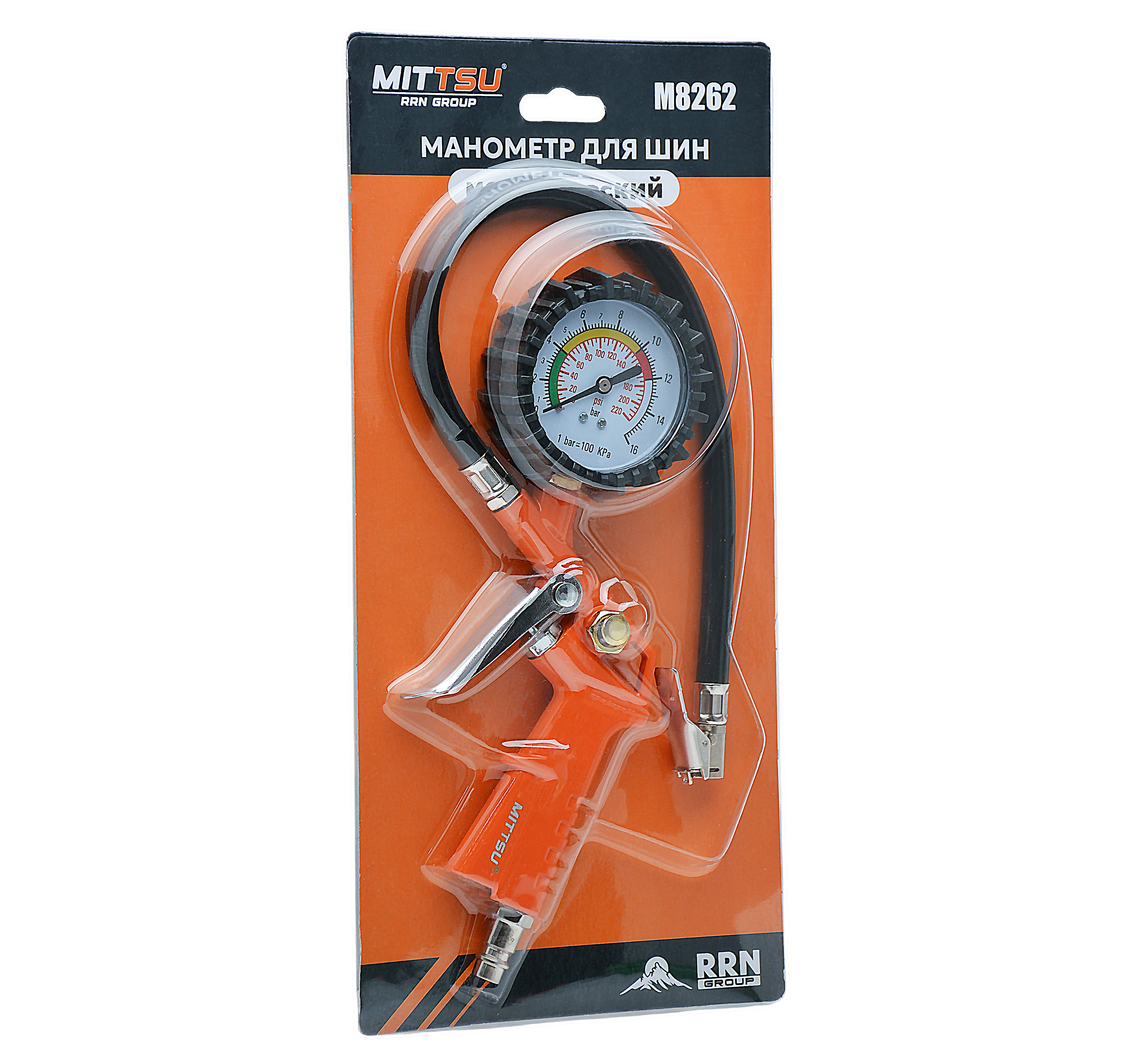 Манометр для шин "MITTSU" M8262 (1*10)(1*50)