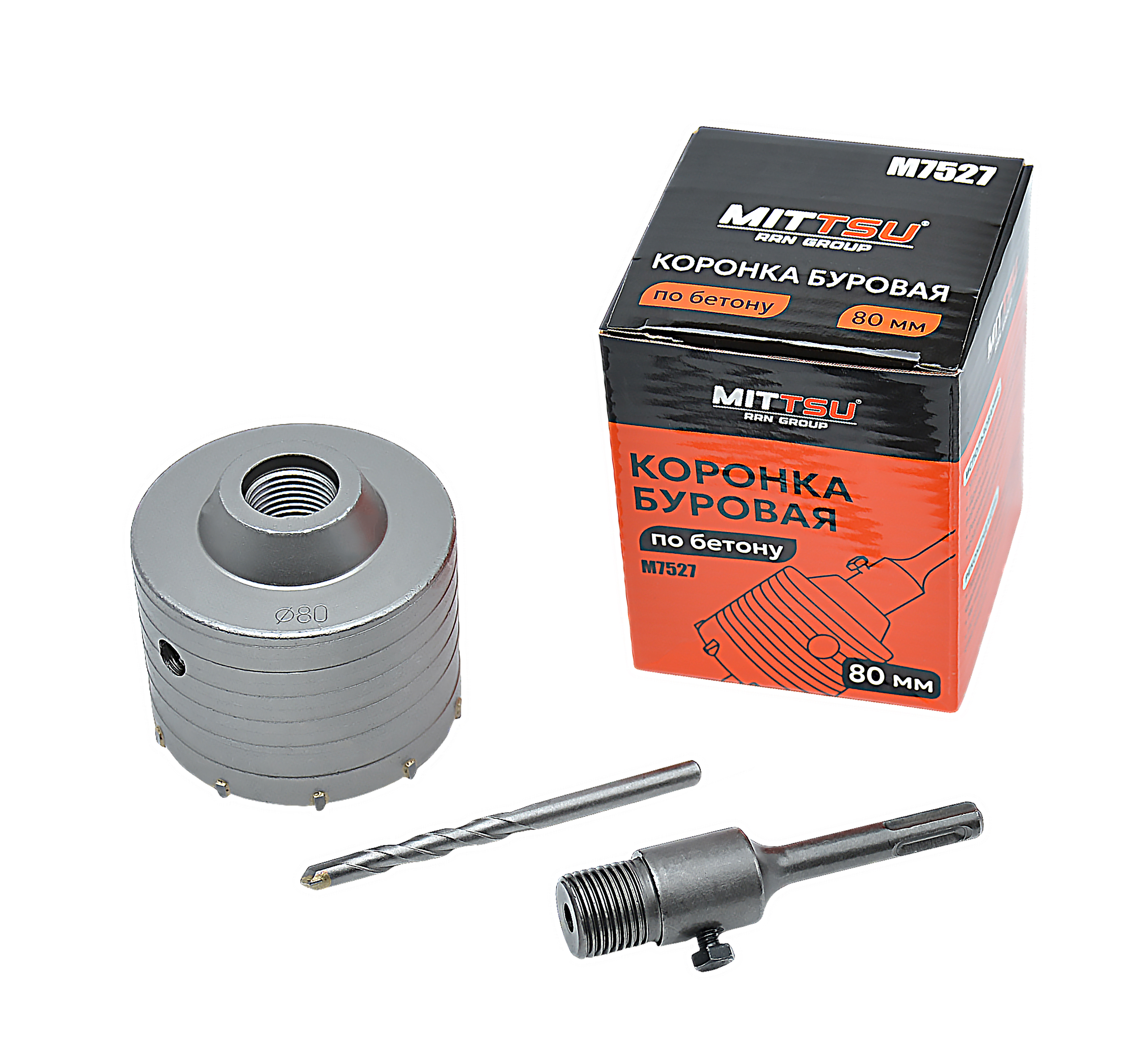 Коронка буровая по бетону 80мм "MITTSU" М7527 (1*30)