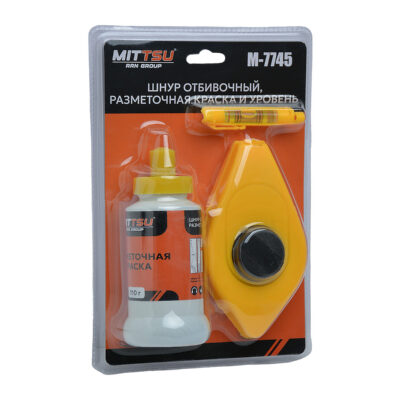 Шнур разметочный с уровнем «MITTSU» M7745 (1*36)(1*72)