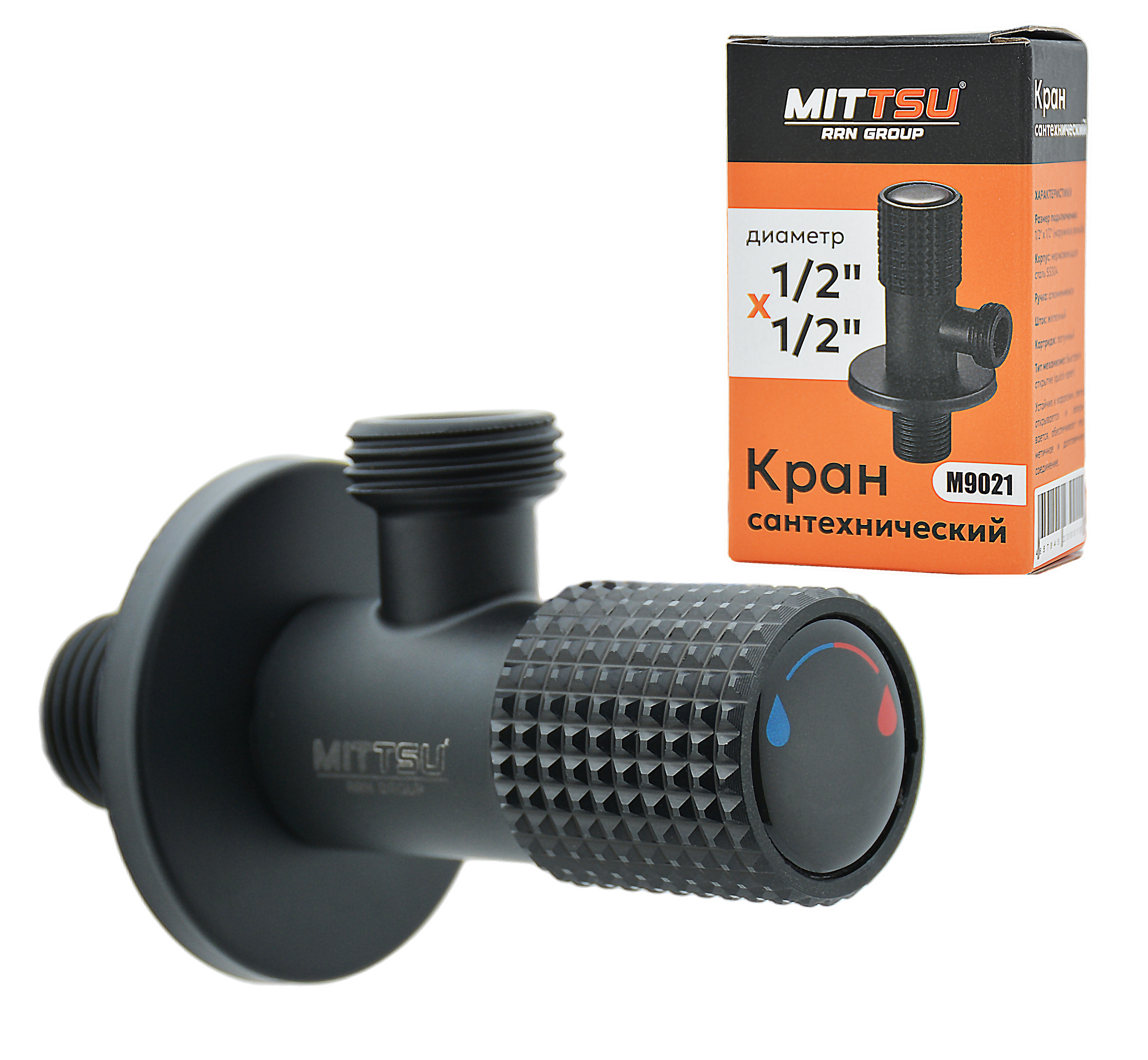 Кран угловой (1/2"×1/2") "MITTSU" М9021 (1*100)
