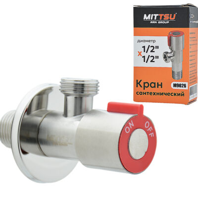 Кран угловой (1/2″×1/2″) «MITTSU» М9026 (1*100)