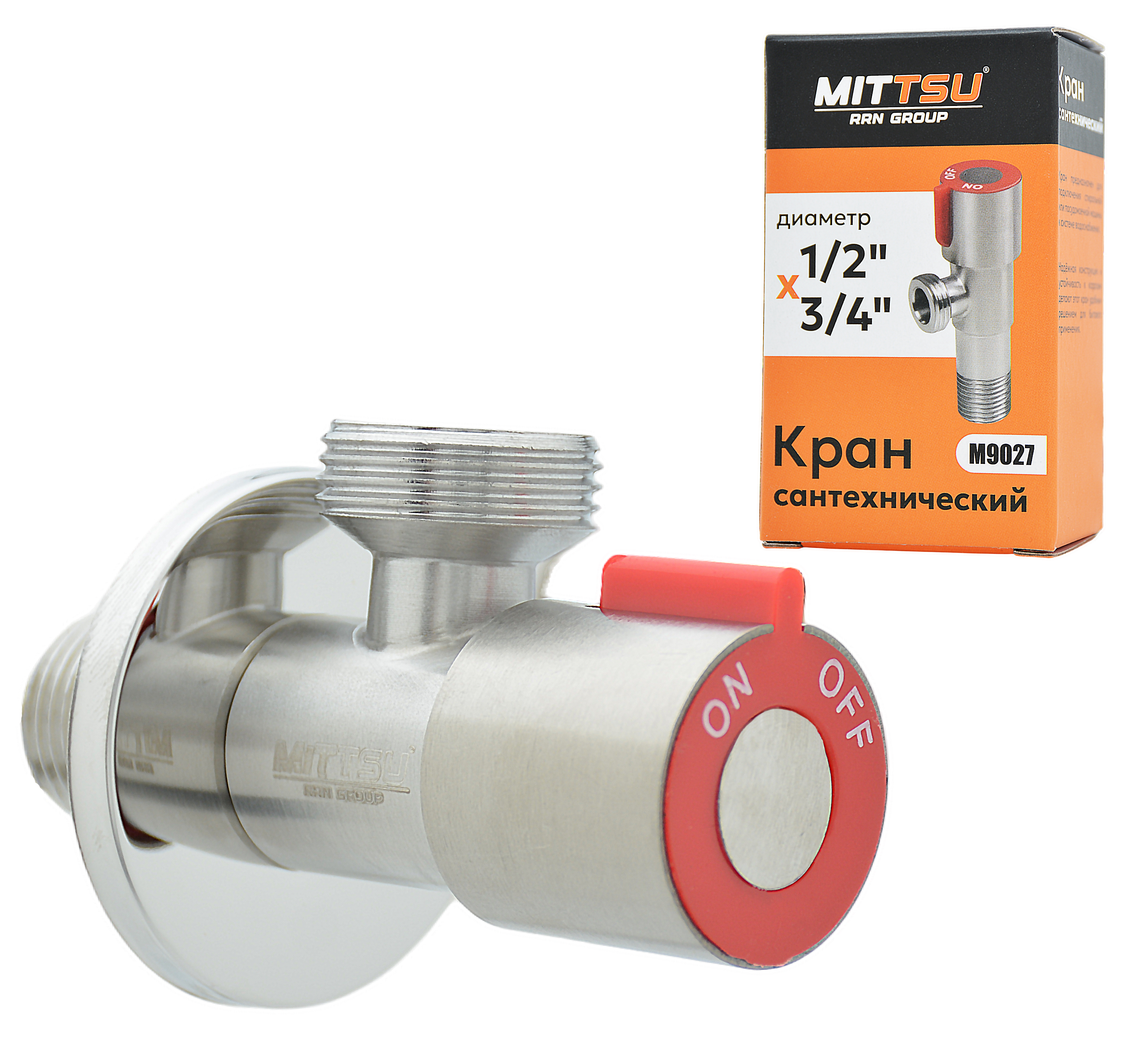 Кран угловой (1/2"х 3/4") "MITTSU" М9027 (1*100)