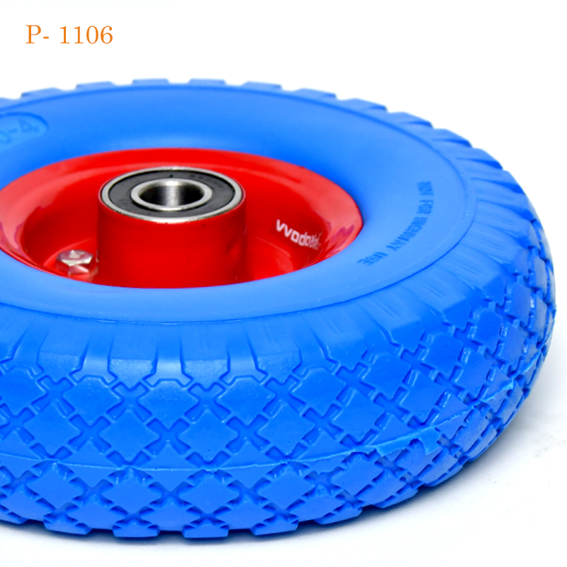 Колесо универсальное усиленное "PROролл" PUFW 3504 ось Ø20 P1106 синий (1*10)